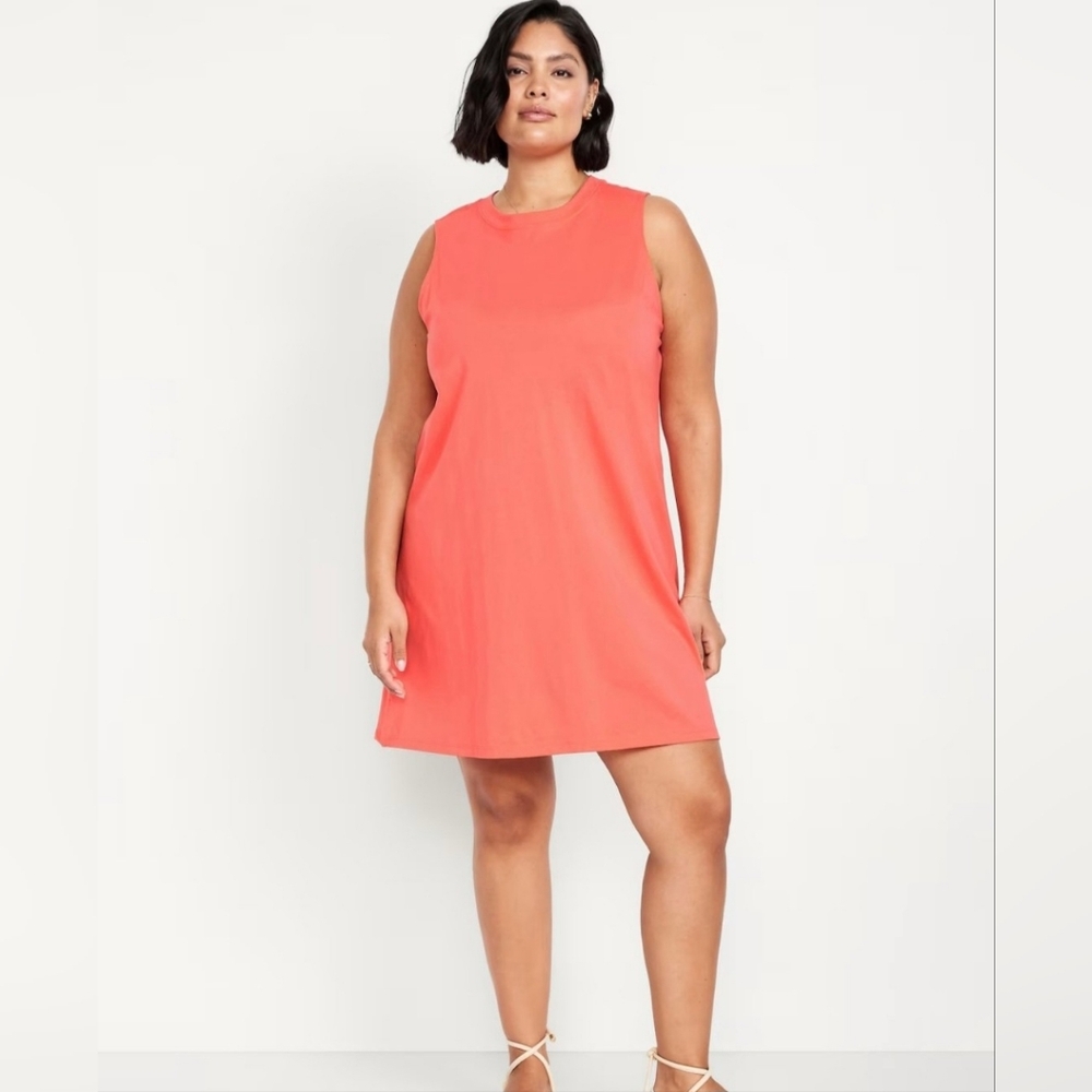 New Old Navy coral Sleeveless Summer Dress XL 16 18